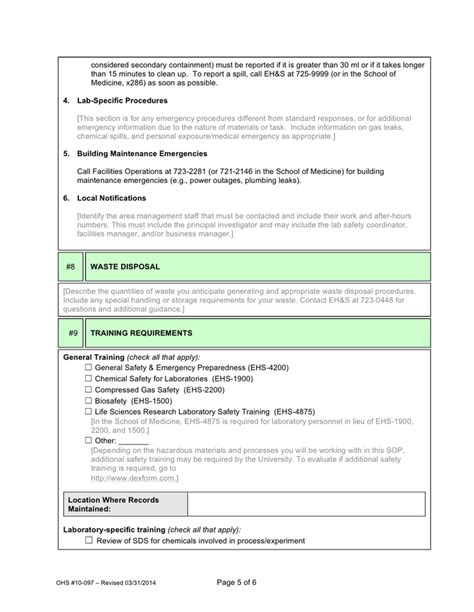 Standard Operating Procedure Template In Word And Pdf