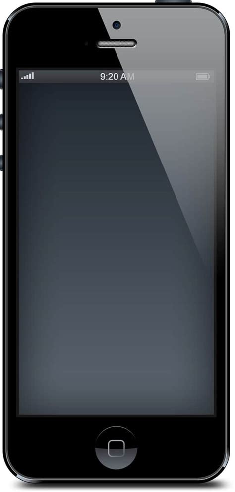 Iphone 5 Black And White Blank Templates Psd