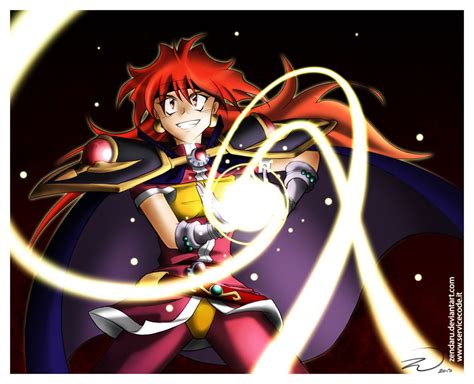 An Anime Character With Red Hair Holding A Light