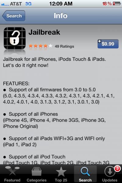 Fake Jailbreak App Surfaces in the App Store