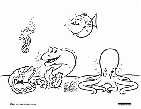 Underwater Scene Coloring Pages Coloring Home