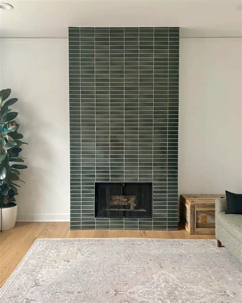 Tiled Fireplace Wall Brick Fireplace Makeover Home Fireplace
