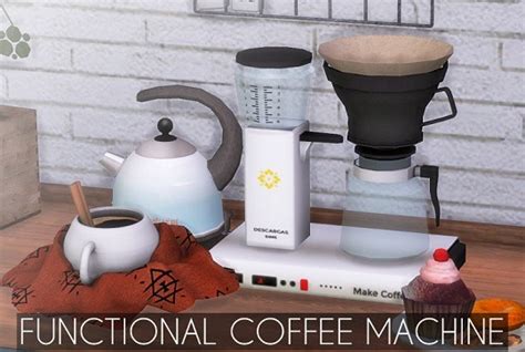 Functional Coffee Machine At Descargas Sims Sims 4 Updates