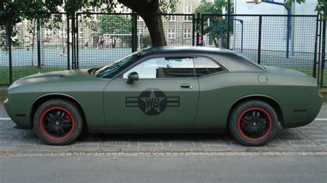 Matte Army Green Dodge Challenger 2 Caught Him Again On Flickr