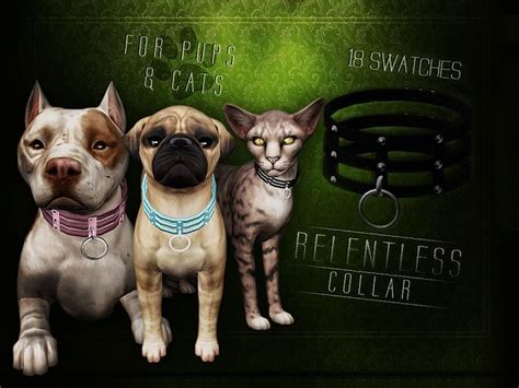 Sims 4 Ccs The Best Collar By Blahberry Pancake Sims 4 Pets Sims