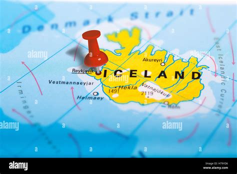 Reykjavik Islandia Mapa Fotografía De Stock Alamy