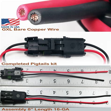Gmdelphi 2 Wire Weather Pack Connector Kit 18 Ga Assembled With 8