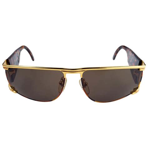 Vintage Gold Aviator Sunglasses By Egon Von Furstenberg Italy 1980s For Sale At 1stdibs