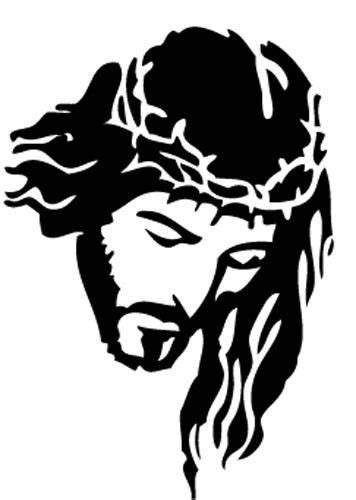 Jesus Religious Silhouette Vinyl Decalsticker Jesus Drawings