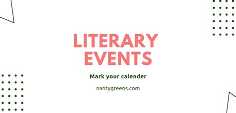 Literary Events To Attend In November Nantygreens