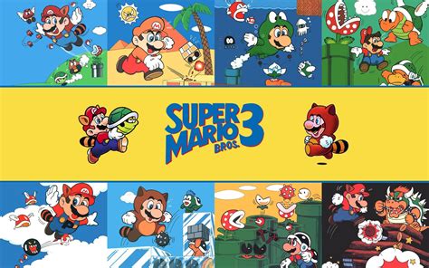 Fondo De Pantalla De Super Mario Bros3 Retrogaming Wallpaper Para