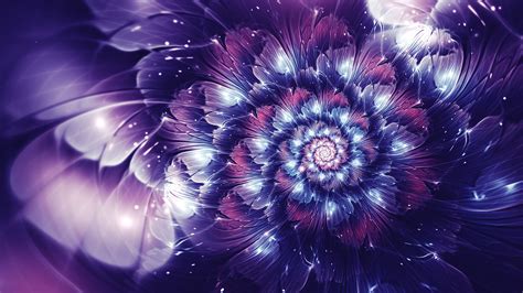 Purple And Pink Petaled Flower Artwork Hd Abstract Wallpapers Hd
