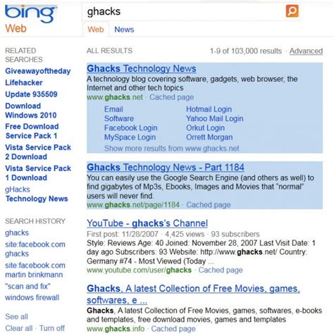 Highlight Favorite Domains In Search Results Ghacks Tech News