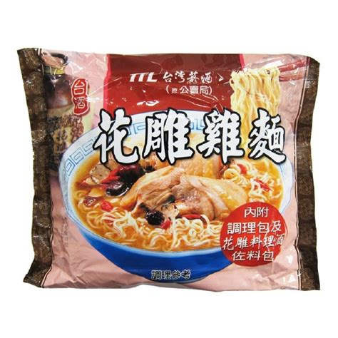 Taiwan Ttl Hua Tiao Chicken Noodle 3packs X 200g 台湾烟酒 台酒花雕鸡面 3