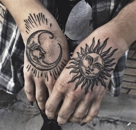 Sun And Moon Tattoo Moon Sun Tattoo Sun Tattoos Elbow Tattoos