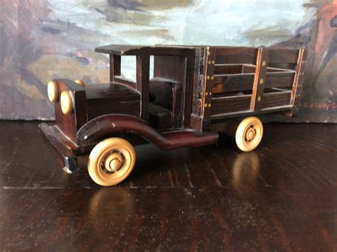 Vintage Handcrafted Wooden Truck Toy Vintage Wood Truck Model Etsy