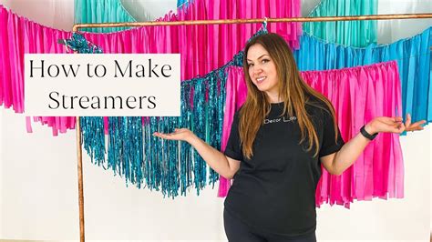 How To Make Ceiling Streamers Diy Fringe Backdrop For Parties Youtube