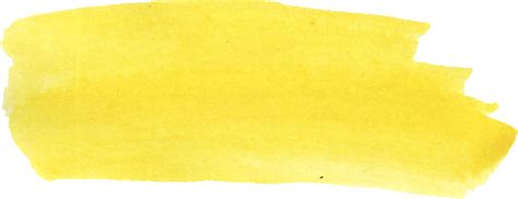 33 Yellow Watercolor Brush Stroke Png Transparent Vol 2