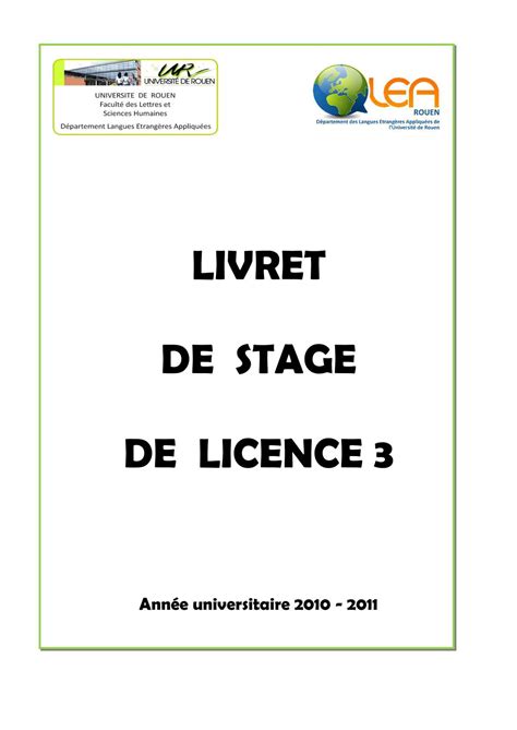 Cahier De Stage 3eme