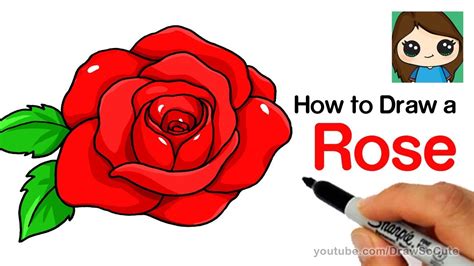 how to draw a rose step by step easy