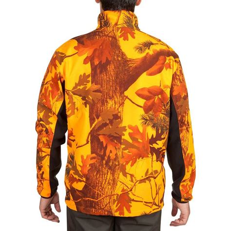 Mens Outdoor Hightvisible Blaze Orange Camo Jacket
