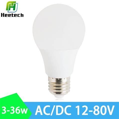 Led Bulb E27 Dcandac 12v 24v 36v Led Lamp 9w 12w 15w Led Light Bulbs