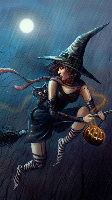 Halloween Witch Wallpaper Phone 1080x1920 Wallpaper