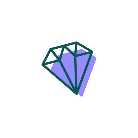 Stone Diamond Gem Logo Template Icon Isolated Elements 616138 Vector