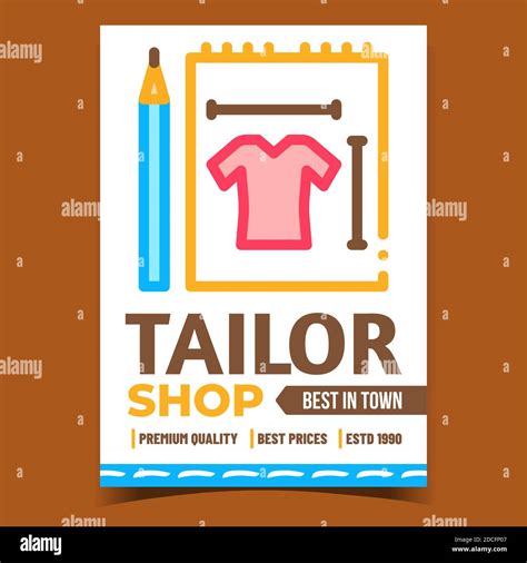 Tailor Shop Creative Advertising Banner Vector Stock Vector Image And Art