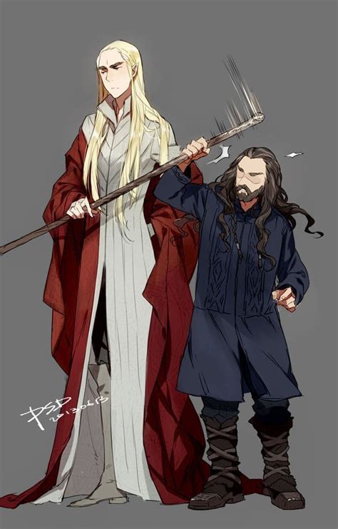 Thranduil And Thorin Oakenshield Jrr Tolkien Tolkein Anime Angel