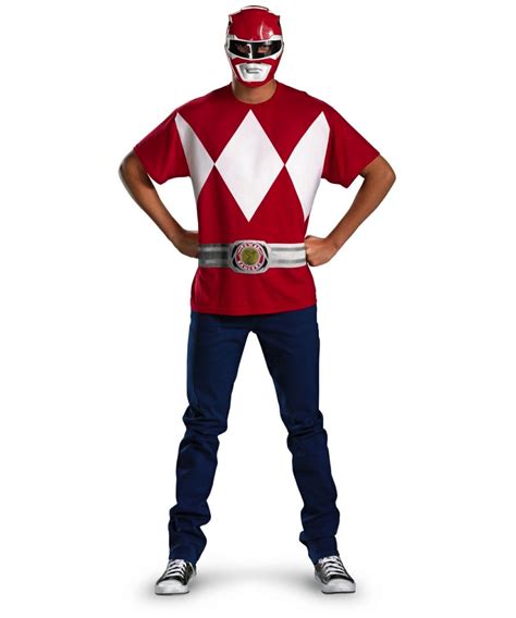 Power Ranger Adult Red Movie Superhero Costume Kit