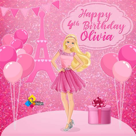 Printable Barbie Backdrop Barbie Birthday Party Decoration Etsy