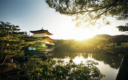 Temple Golden Kyoto Japan Architecture Pavilion Lake