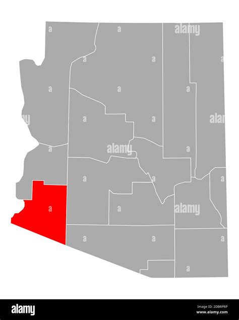 Map Of Yuma In Arizona Stock Photo Alamy