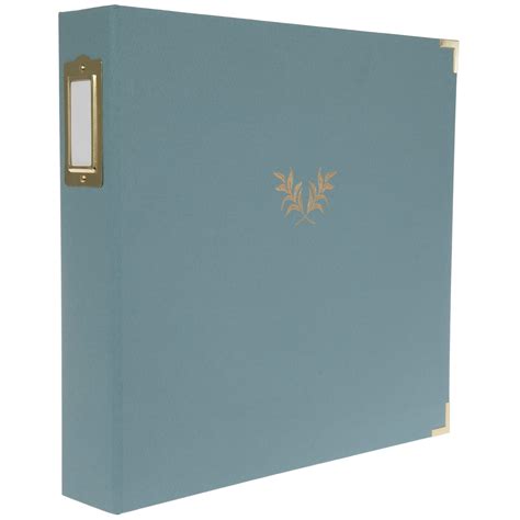 Dusty Blue Leaf Sprig 3 Ring Scrapbook Album 12 X 12 Hobby Lobby
