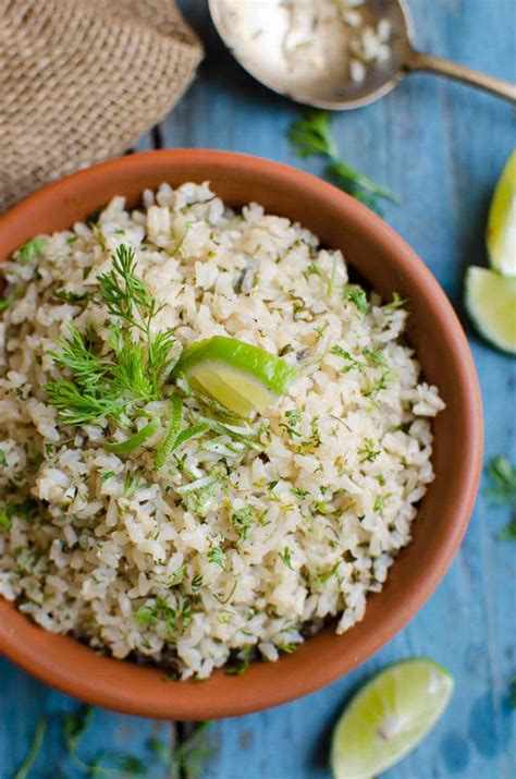 Bright and flavorful cilantro lime rice! Cilantro Lime Brown Rice | Vegan & Gluten Free | Watch What U Eat