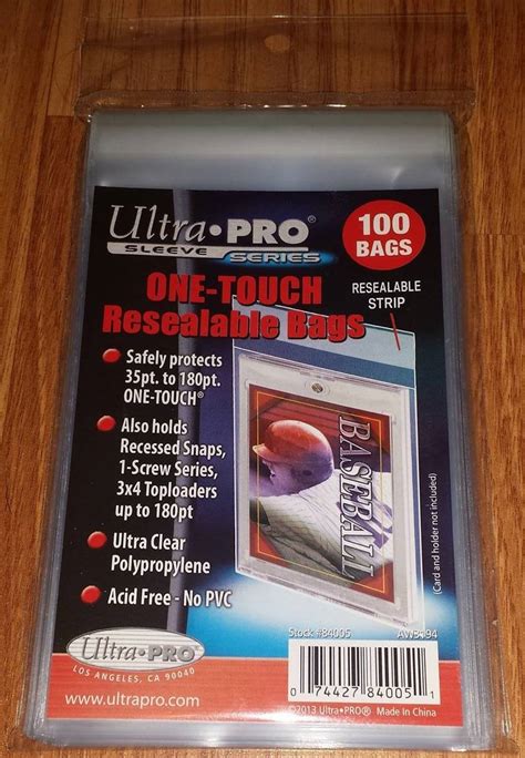 Ultra Pro One Touch Resealable Bags 100 Per Pack Gimko