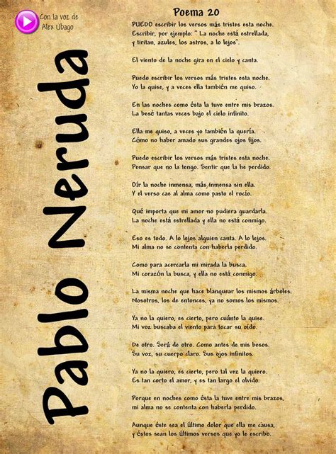 Poema 20 De Pablo Neruda Mejor Música
