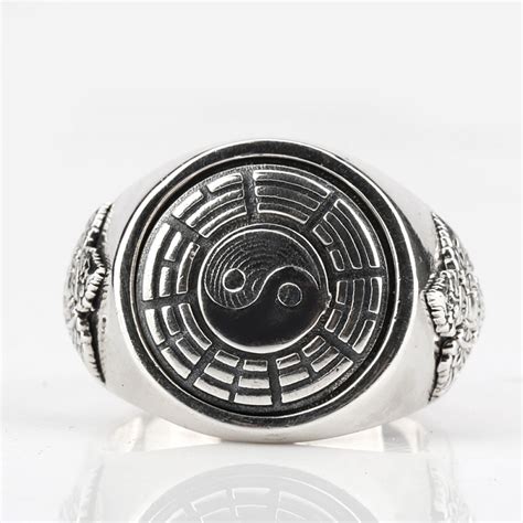 925 Sterling Silver Ring For Men Yin And Yang Symbole Envyher