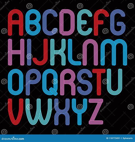Vector Funky Capital Alphabet Letters Collection Best For Use I Stock