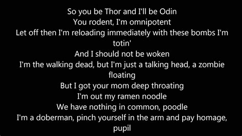Eminem Rap God Lyrics Youtube