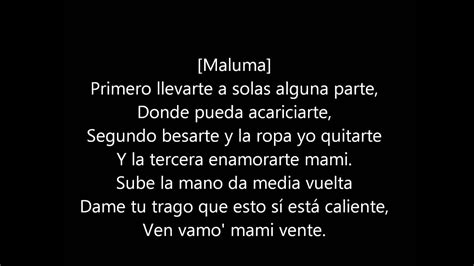 Se trata de un reguetón suave y pegajoso, en el que el artista urbano se pone en los zapatos de un hombre abandonado por su pareja. La Temperatura (letra)-Maluma ft Eli Palacios - YouTube