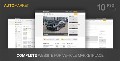 AutoMarket - Vehicle Marketplace | Psd templates photoshop ...