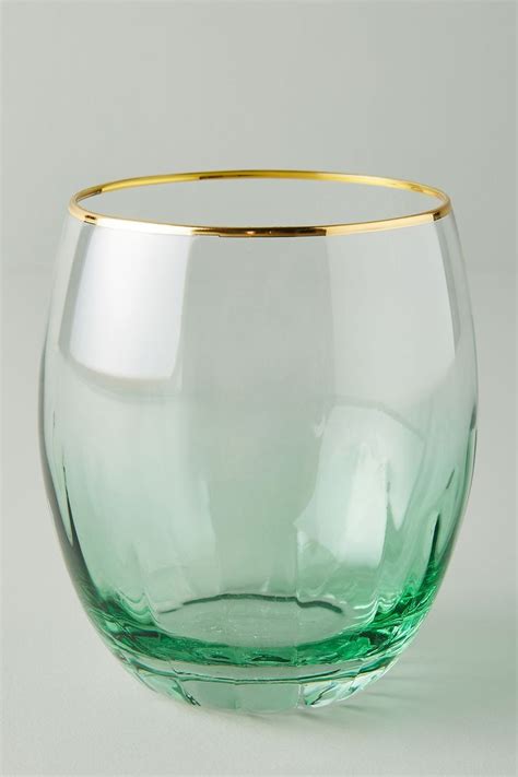 Vita Stemless Wine Glasses Set Of 4 Anthropologie Wine Glass Glass Wine