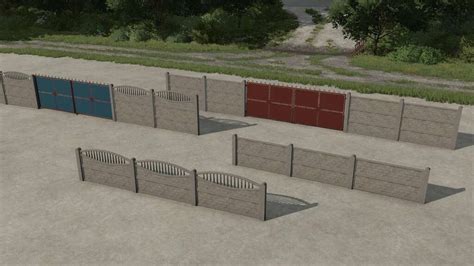 Concrete Fence With Gates V10 Fs22 Mod Download