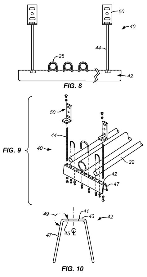 Patent Us Support Assemblies For Pipes Conduits And Tubes