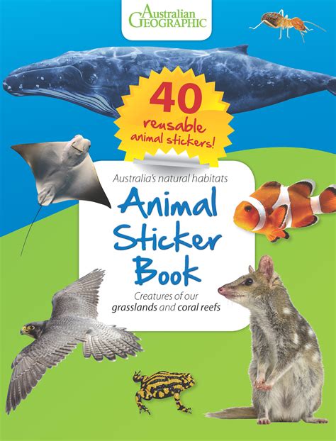 Animal Sticker Book Grasslands And Reefs Australian Geographic