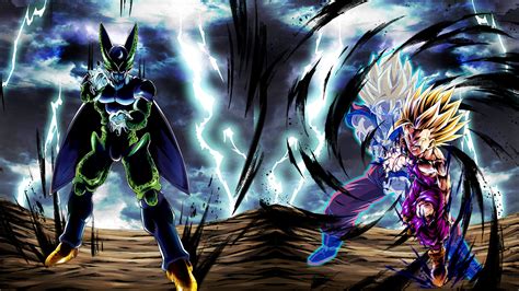 Follow the vibe and change your wallpaper every day! Dragon ball legends Cell vs Gohan WallPaper That I made ...