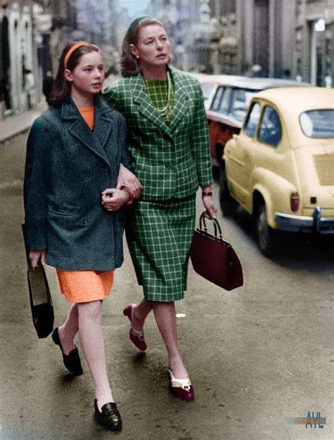 Colors For A Bygone Era Ingrid Bergman And Daughter Isabella Rosellini In A Photo
