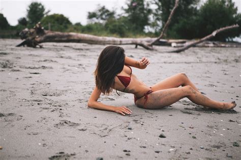 Wallpaper Women Model Sea Brunette Ass Sitting Beach Tattoo